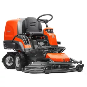  Husqvarna RC 318T benzinmotoros rider fűgyűjtővel + Husqvarna Combi 112 vágóasztal 