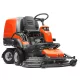 Husqvarna RC 318T benzinmotoros rider fűgyűjtővel + Husqvarna Combi 112 vágóasztal 